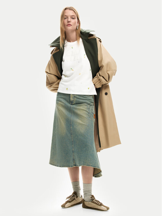 Desigual Desigual Футболка Oporto 26SWTK09 Écru Regular Fit