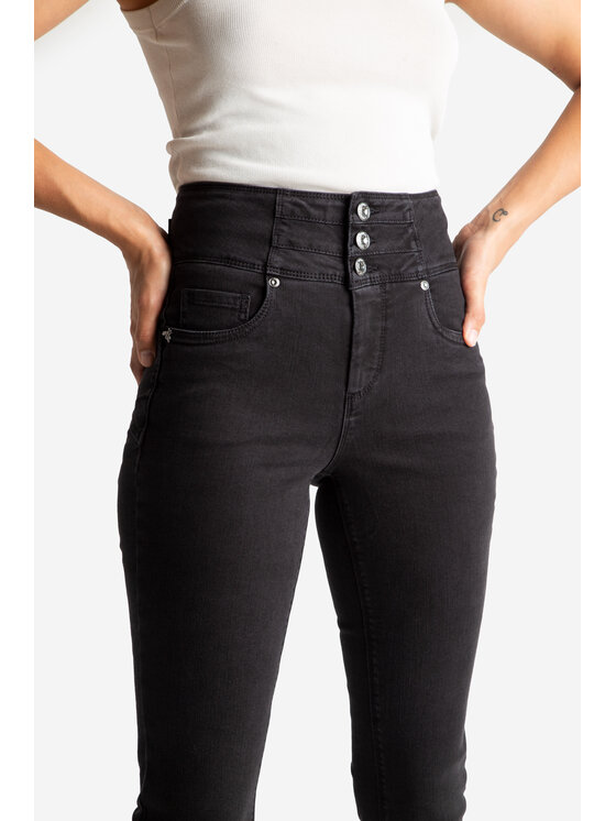 RJ Rocks Jeans RJ Rocks Jeans Jeansy Vicki Czarny Slim Fit