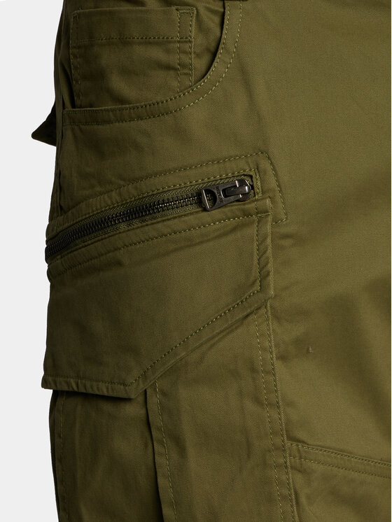 REPLAY Replay Szorty materiałowe M9907.000.84387 Zielony Regular Fit