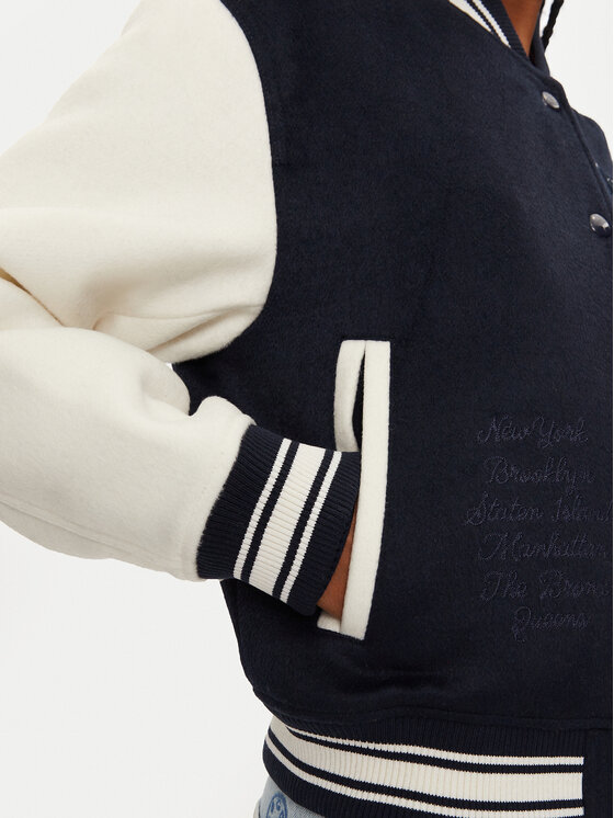 Tommy Jeans Tommy Jeans Μπόμπερ μπουφάν Letterman DW0DW18845 Σκούρο μπλε Regular Fit