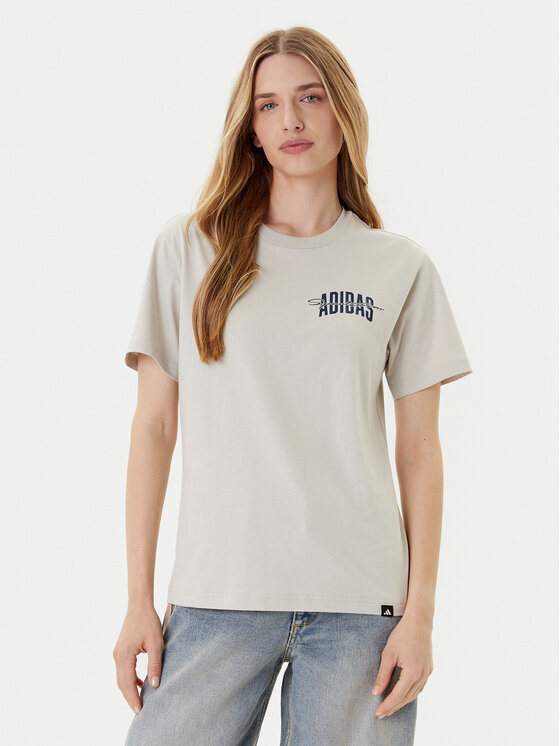 Női Póló adidas, Méret: XS, Bézs, Collegiate Graphic JM4348