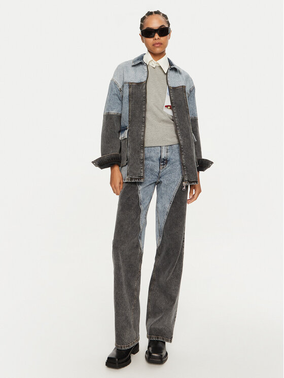 ROTATE ROTATE Kurtka jeansowa Mariana 1128221603 Niebieski Oversize