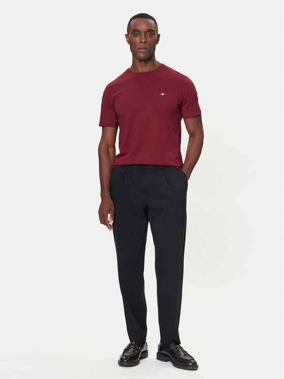 Gant Gant Tričko 2004080 Bordová Regular Fit