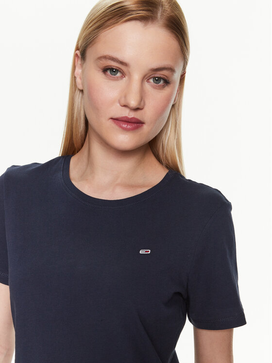 Tommy Jeans Tommy Jeans Majica DW0DW14616 Mornarsko modra Regular Fit