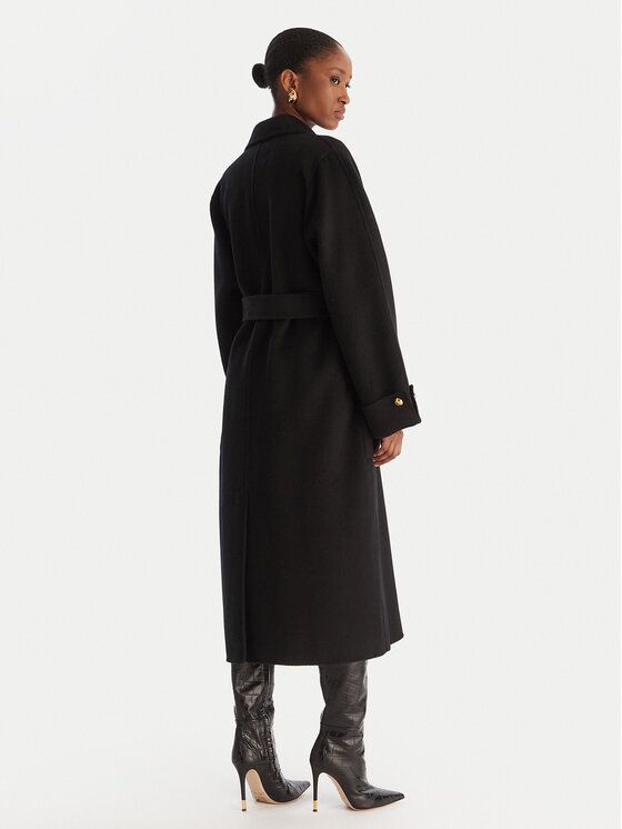 Elisabetta Franchi Elisabetta Franchi Cappotto di lana CP-68D-56E2-V820 Nero Regular Fit