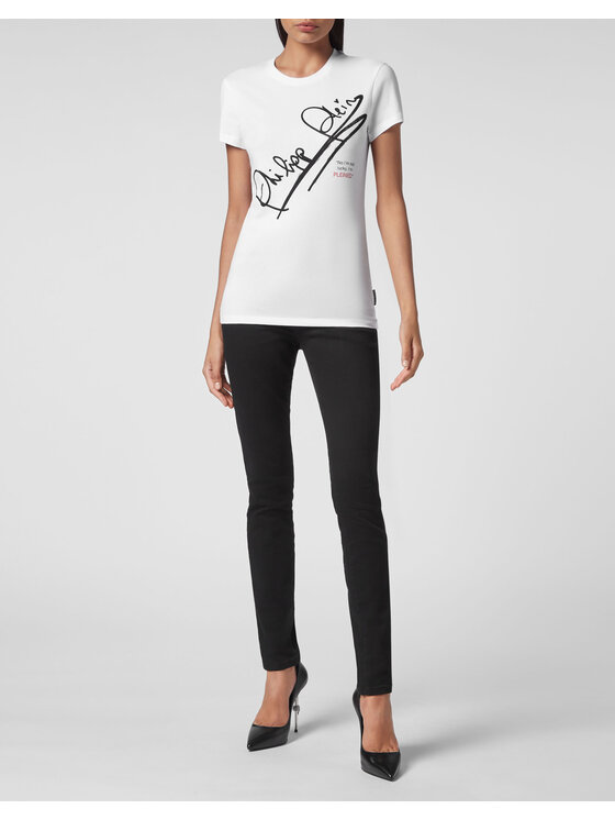 PHILIPP PLEIN PHILIPP PLEIN Tričko 3987 Biela Regular Fit