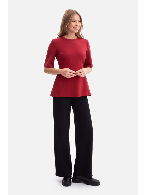 BeWear BeWear Bluzka B305 Bordowy Baggy Fit