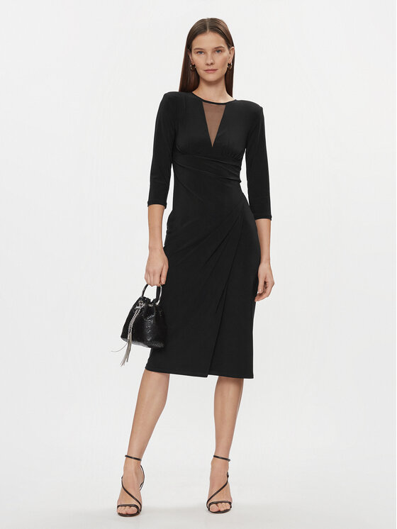 Rinascimento Rinascimento Kokteilinė suknelė CFC0019355002 Juoda Regular Fit