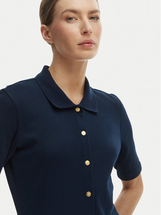 Tommy Hilfiger Tommy Hilfiger Každodenní šaty WW0WW48776 Modrá Regular Fit