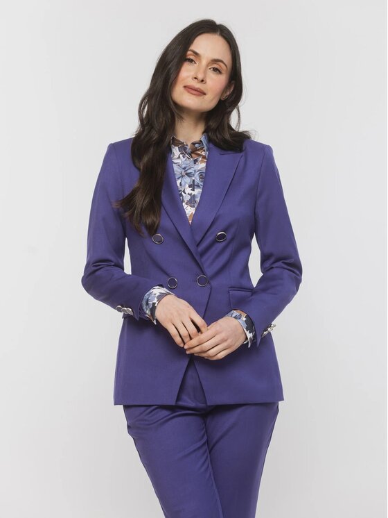 Willsoor Willsoor Marynarka 68239 Fioletowy Slim Fit
