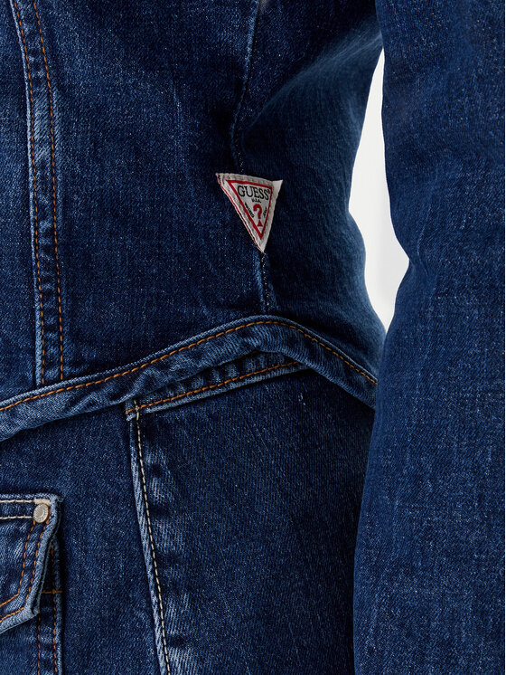 Guess Guess Jeansová bunda W5YN49 D5QP4 Tmavomodrá Regular Fit