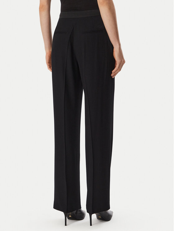 KARL LAGERFELD KARL LAGERFELD Bavlnené nohavice B4W10063 Čierna Regular Fit