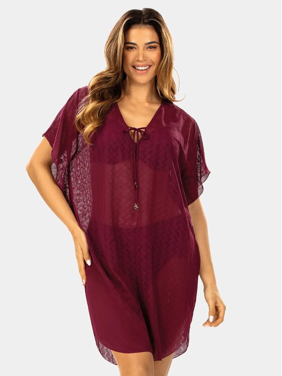 Feba Feba Vestito da spiaggia F122A Bordeaux