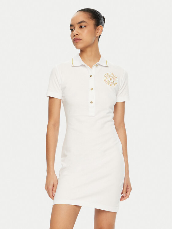 Versace Jeans Couture Versace Jeans Couture Každodenní šaty 78HAOT01 Bílá Regular Fit