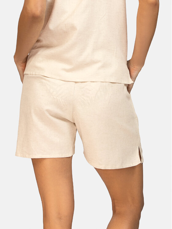 Feba Feba Pantaloncini di tessuto F251 Beige Comfort Fit