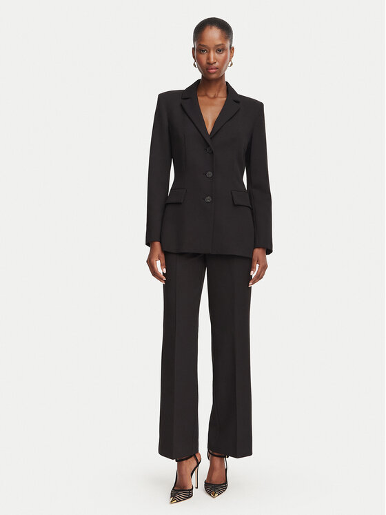 Marella Marella Riidest püksid Emme by Marella Ghinea 2625136081 Must Straight Fit