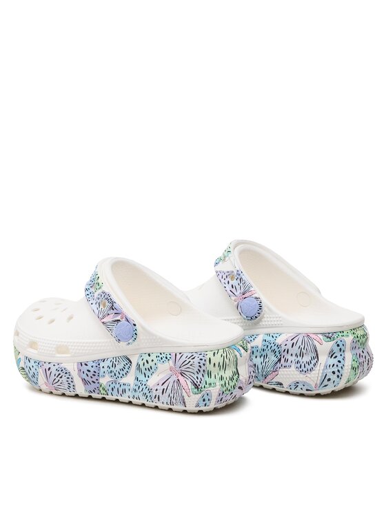 Crocs Crocs Plätud Classic Cutie Butterfly Clog K 208298 Valge