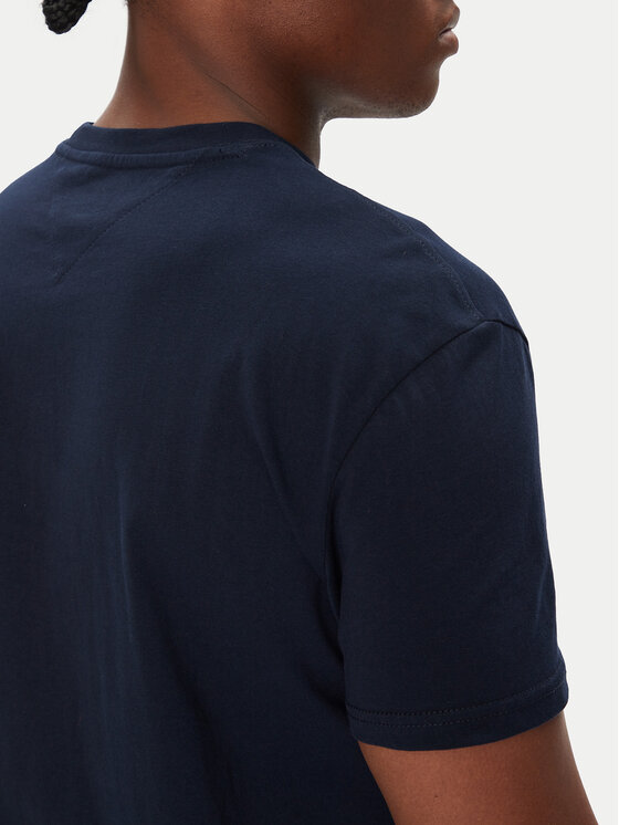 Tommy Jeans Tommy Jeans Tričko Flag Linear DM0DM21911 Tmavomodrá Regular Fit