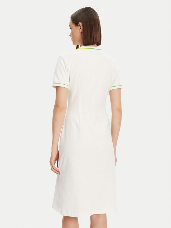 Lacoste Lacoste Vsakodnevna obleka EF9988 Bela Slim Fit