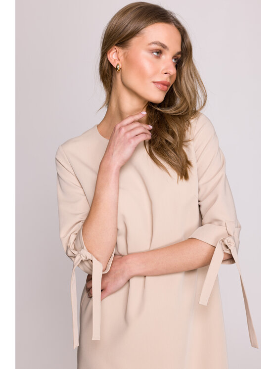 Stylove Stylove Sukienka wieczorowa S393 Beżowy Premium Fit