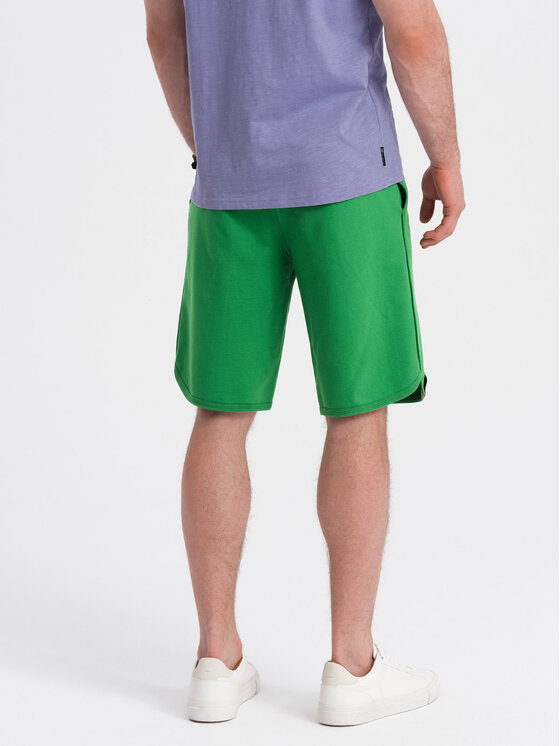 Ombre Ombre Šortky OM-SRSK-0105 Zelená Regular Fit