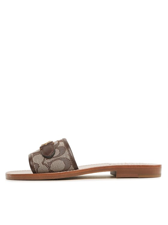 Coach Coach Klapki Ina Jacquard Sandal CI202 Brązowy