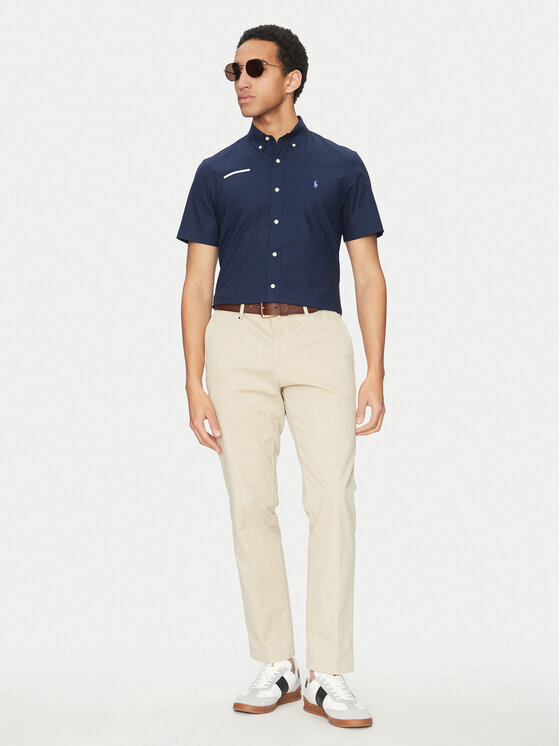 Polo Ralph Lauren Polo Ralph Lauren Srajca 710945315002 Mornarsko modra Custom Fit