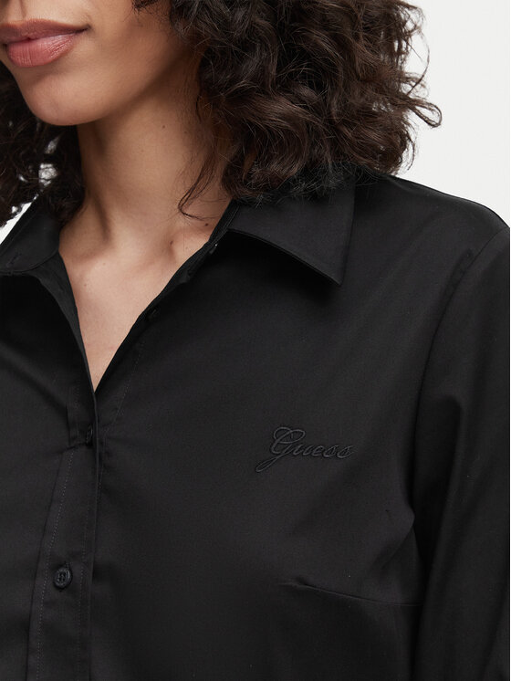 Guess Guess Риза W6YH10 W2752 Черен Slim Fit