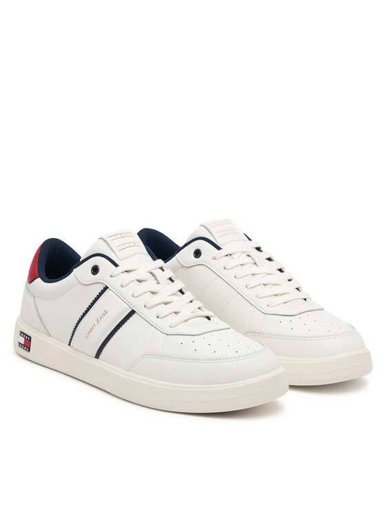 Tommy Jeans Tommy Jeans Αθλητικά Lightweight Flag Leather Court EM0EM01758 Λευκό