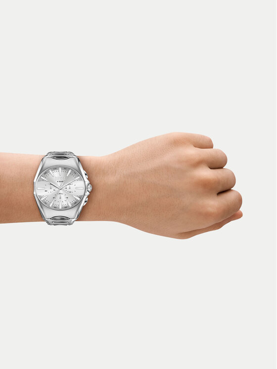 Diesel Diesel Hodinky D-Curve Chronograph DZ4694 Stříbrná