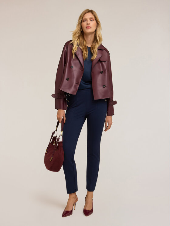 Motivi Motivi Giacca in similpelle R305W100151N036 Bordeaux Regular Fit