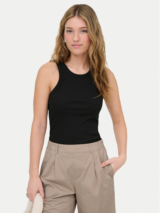 ONLY ONLY Marškinėliai Val 2-Way 15371705 Juoda Slim Fit