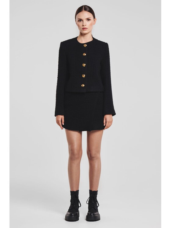 BENU BENU Mini sukňa Spódnica Čierna Straight Fit