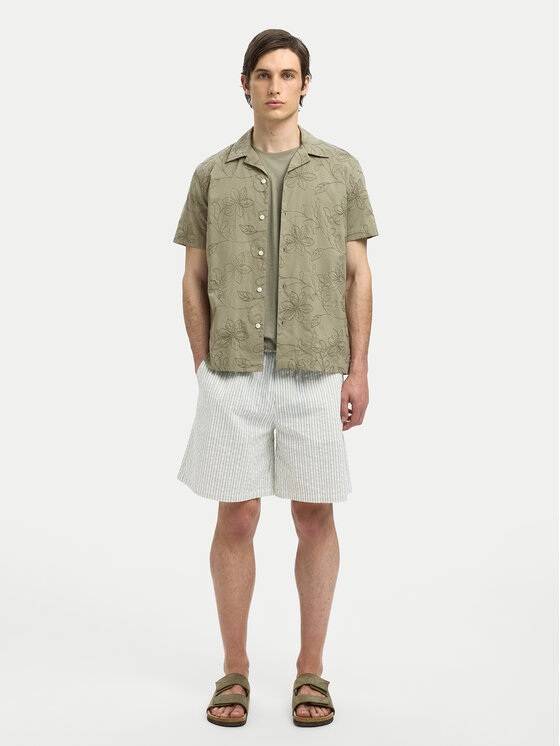 Selected Homme Selected Homme Cămașă 16097686 Verde Regular Fit
