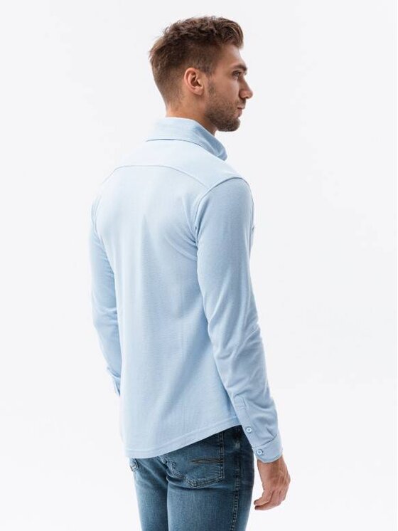 Ombre Ombre Košile K540 Modrá Slim Fit