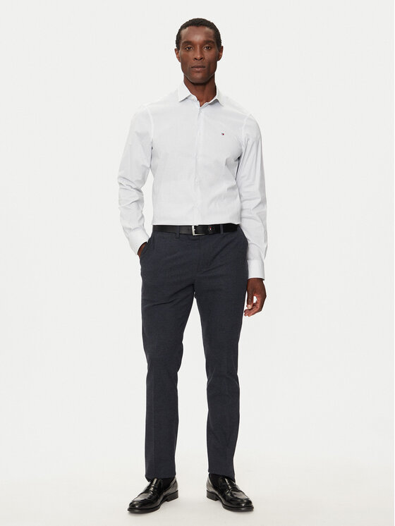 Tommy Hilfiger Tommy Hilfiger Marškiniai MW0MW36923 Balta Slim Fit