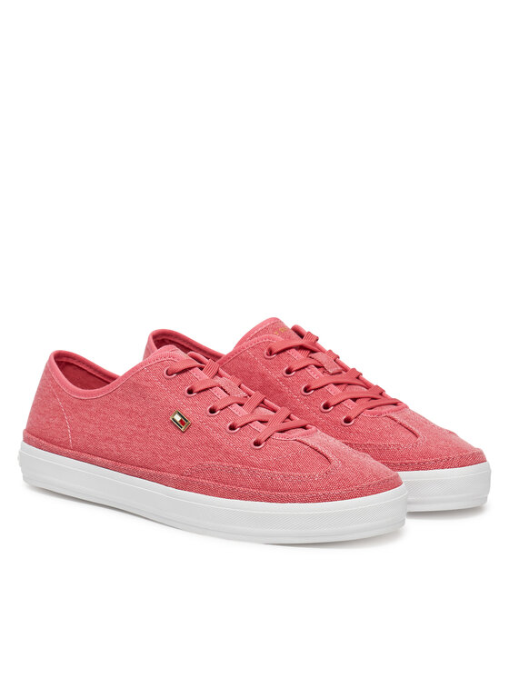 Tommy Hilfiger Tommy Hilfiger Tenisice Washed Canvas Vulc Sneaker FW0FW08894 Ružičasta