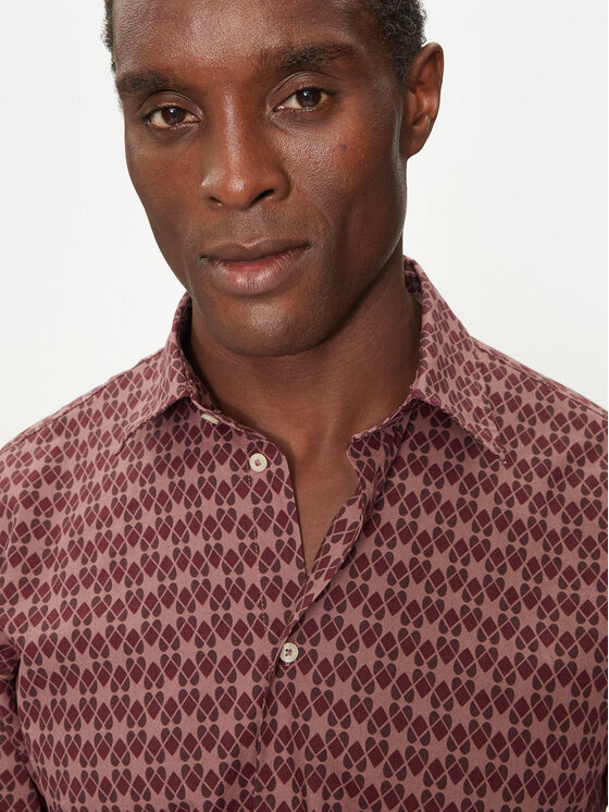 United Colors Of Benetton United Colors Of Benetton Сорочка 56UAUQ04A Бордовий Regular Fit