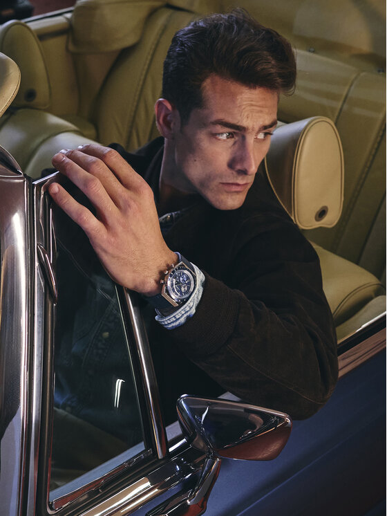 Timex Timex Laikrodis Q Diver Inspired Chronograph TW2Y36100 Tamsiai mėlyna