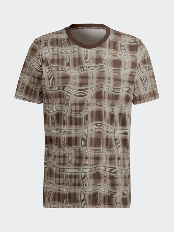adidas adidas T-Shirt Reveal Allover Print HK2744 Brązowy Regular Fit