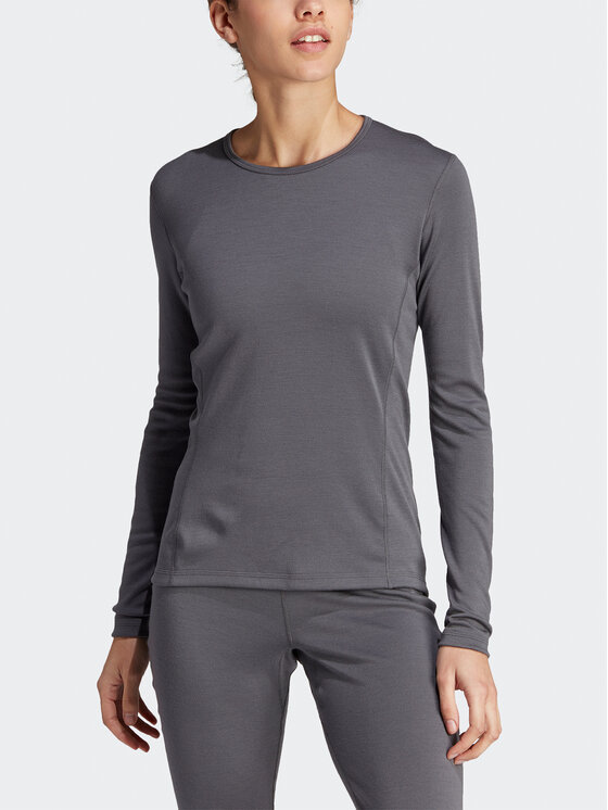 adidas adidas Termoaktīva apģērba augšdaļa Xperior Merino 260 HZ8546 Pelēks Slim Fit