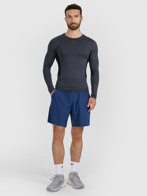 4F 4F Koszulka techniczna MULTI ACTIVE Szary ciemny Slim Fit