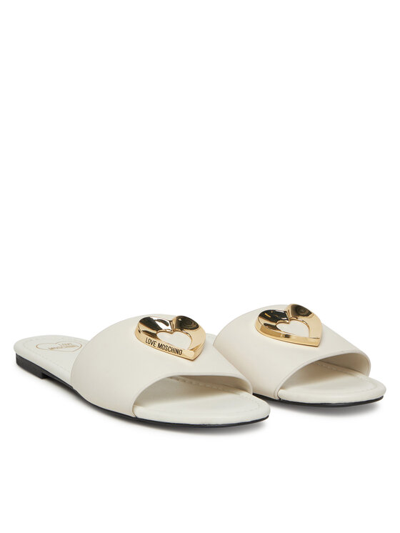 LOVE MOSCHINO LOVE MOSCHINO Şlapi JA28161G0MIA0102 Écru