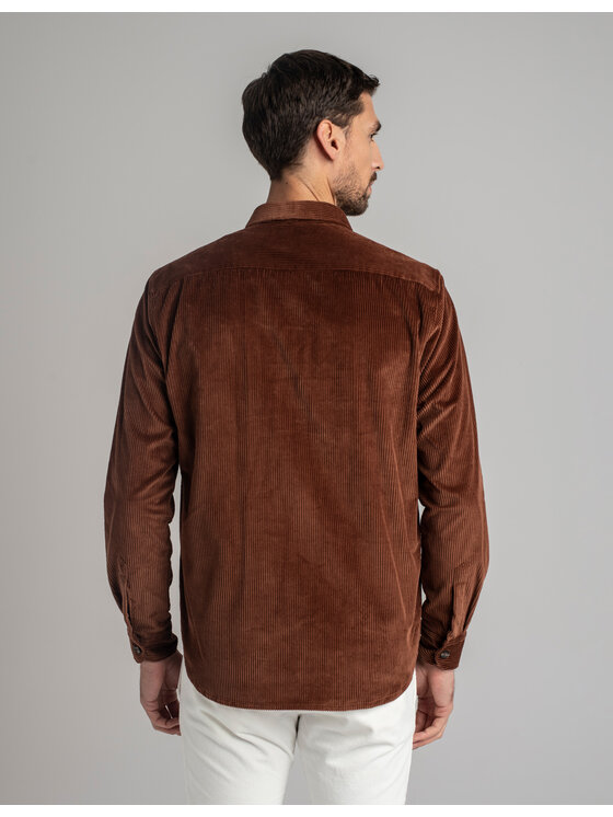 Borgio Borgio Koszula Velletri 00628 Brązowy Relaxed Fit