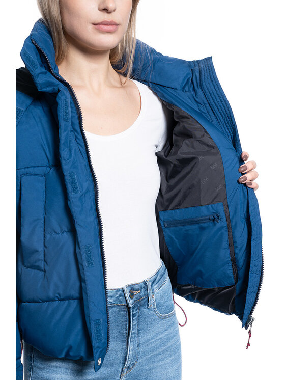 Lee Lee Kurtka damska PUFFER JKT Niebieski Regular Fit