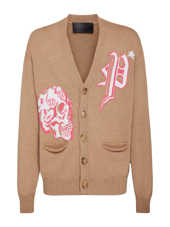 PHILIPP PLEIN PHILIPP PLEIN Cardigan 6129 Beige Regular Fit