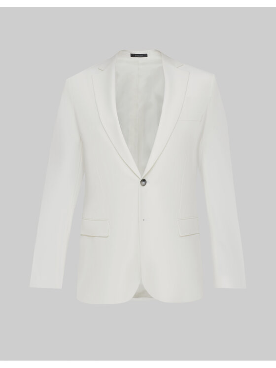 Borgio Borgio Marynarka lido_01_biala Biały Slim Fit