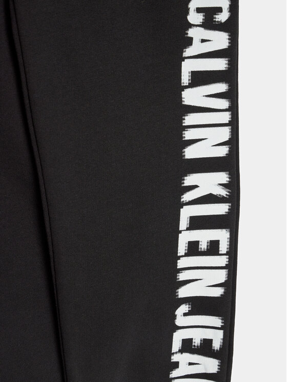 Calvin Klein Jeans Jogginghose Pixel Logo Ib0ib01935 Schwarz Relaxed