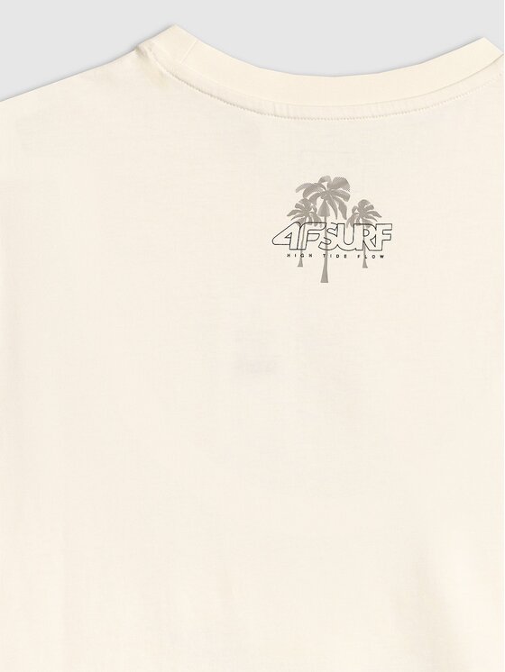 4F 4F T-Shirt 4FRSS26TTSHM4298-11S Bílá Regular Fit