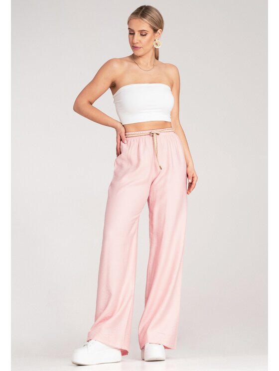 FIGL FIGL Pantaloni di tessuto M1149 Rosa Comfort Fit